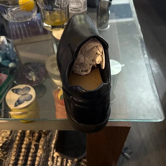 Men's Black Leather Loafers. Size 13 - Picture 4 of 6